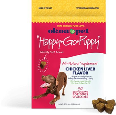 Happy Go Puppy Mobility Soft Chews Packagin