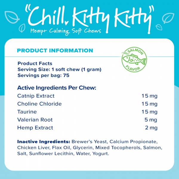 Cat calming chew product information