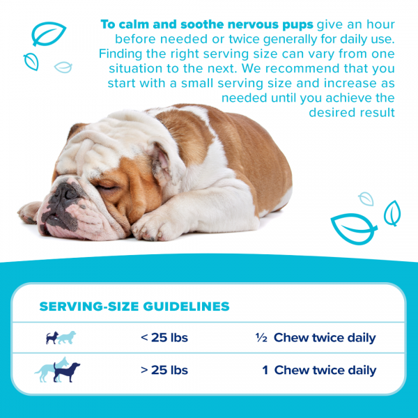 Hush, Puppy Calming Chews Directions for use